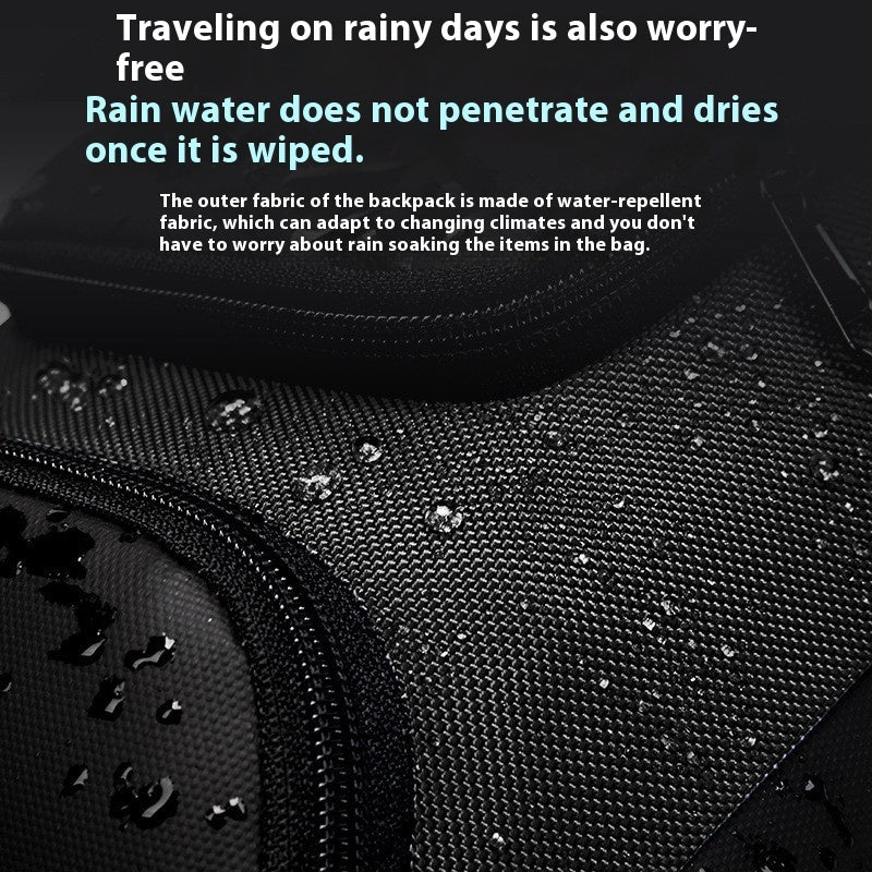 Smart mechanical style shoulder bag with water-repellent fabric for worry-free travel on rainy days