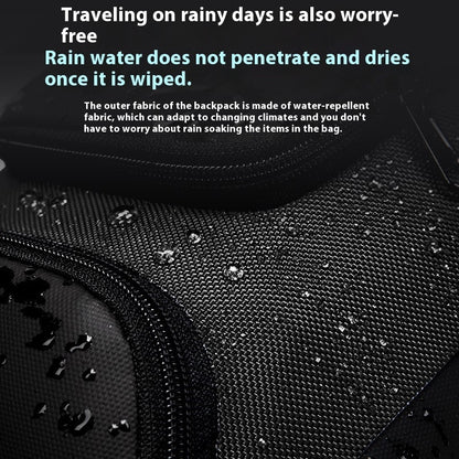 Smart mechanical style shoulder bag with water-repellent fabric for worry-free travel on rainy days