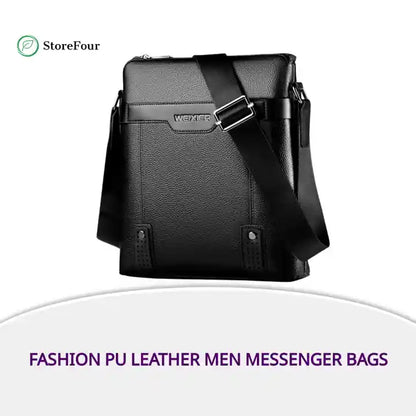 Fashion PU Leather Men Messenger Bags by@Outfy