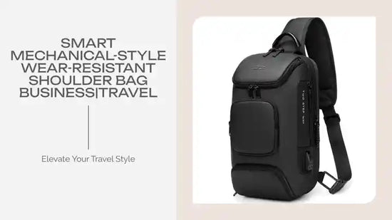 Smart Mechanical-Style Wear-resistant Shoulder Bag Business|Travel by@Outfy