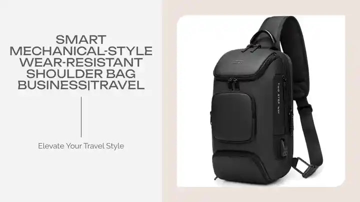 Smart Mechanical-Style Wear-resistant Shoulder Bag Business|Travel by@Outfy