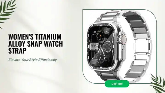 Women&#039;s Titanium Alloy Snap Watch Strap by@Outfy