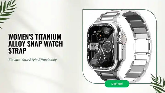 Women&#039;s Titanium Alloy Snap Watch Strap by@Outfy