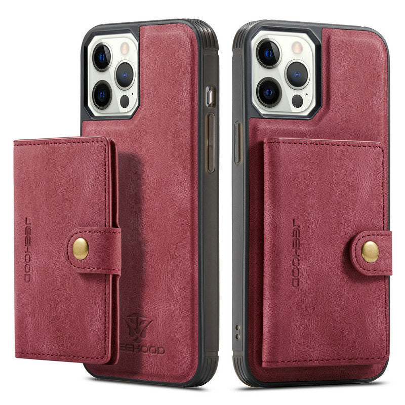 Stylish Samsung XR wallet case in burgundy with cardholder and secure snap closure for everyday use