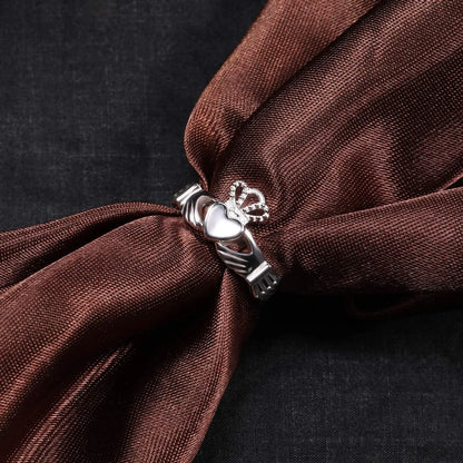 925 sterling silver Irish promise ring for women featuring a heart design and intricate detailing