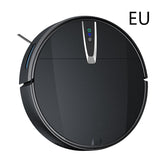 ultra-thin robot vacuum cleaner with sleek design and easy-to-use control panel