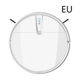 ultra-thin robot vacuum cleaner with sleek design and user-friendly control panel