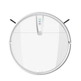 ultra-thin robot vacuum cleaner in sleek white design for efficient home cleaning