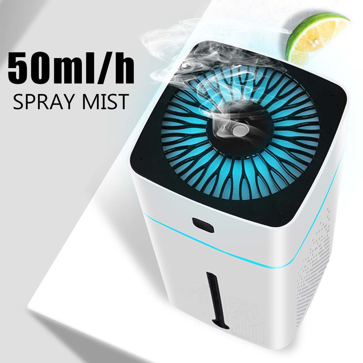 USB air purifier humidifier with 50ml/h spray mist for improved air quality