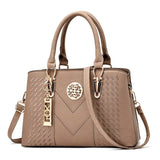 Stylish Dsers business messenger shoulder bag for women in brown with chic embellishments and adjustable straps