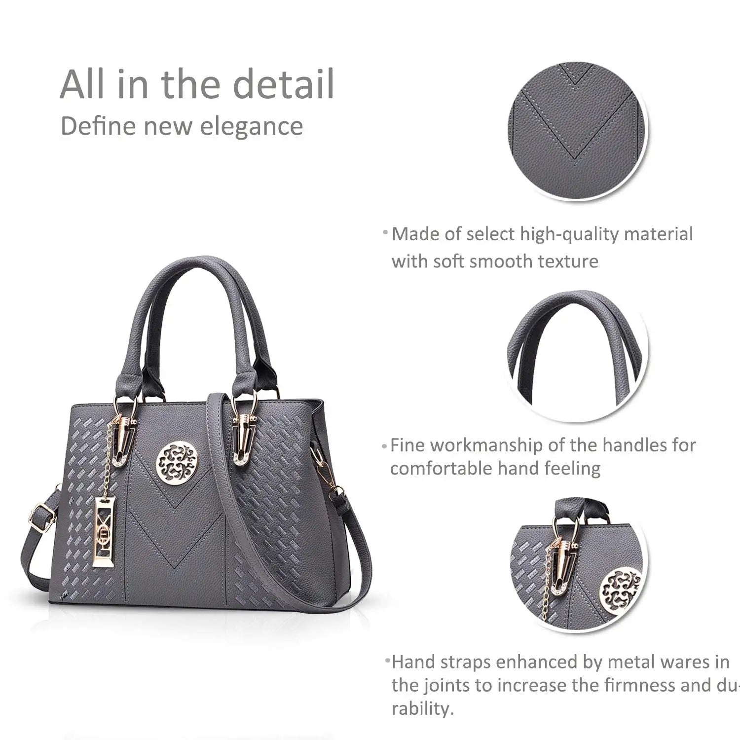 Stylish business messenger shoulder bag for women with high-quality material and comfortable handles
