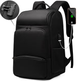 waterproof anti-theft backpack with USB charging port and multiple compartments