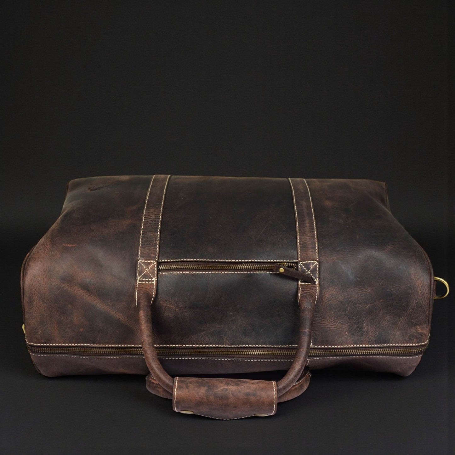 The Wayfarer Bag — Brown Full-Grain Canadian Leather Duffle Bag