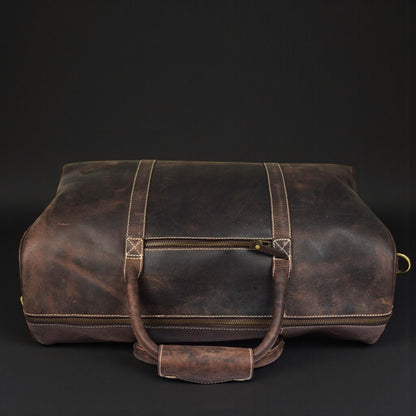 The Wayfarer Bag — Brown Full-Grain Canadian Leather Duffle Bag