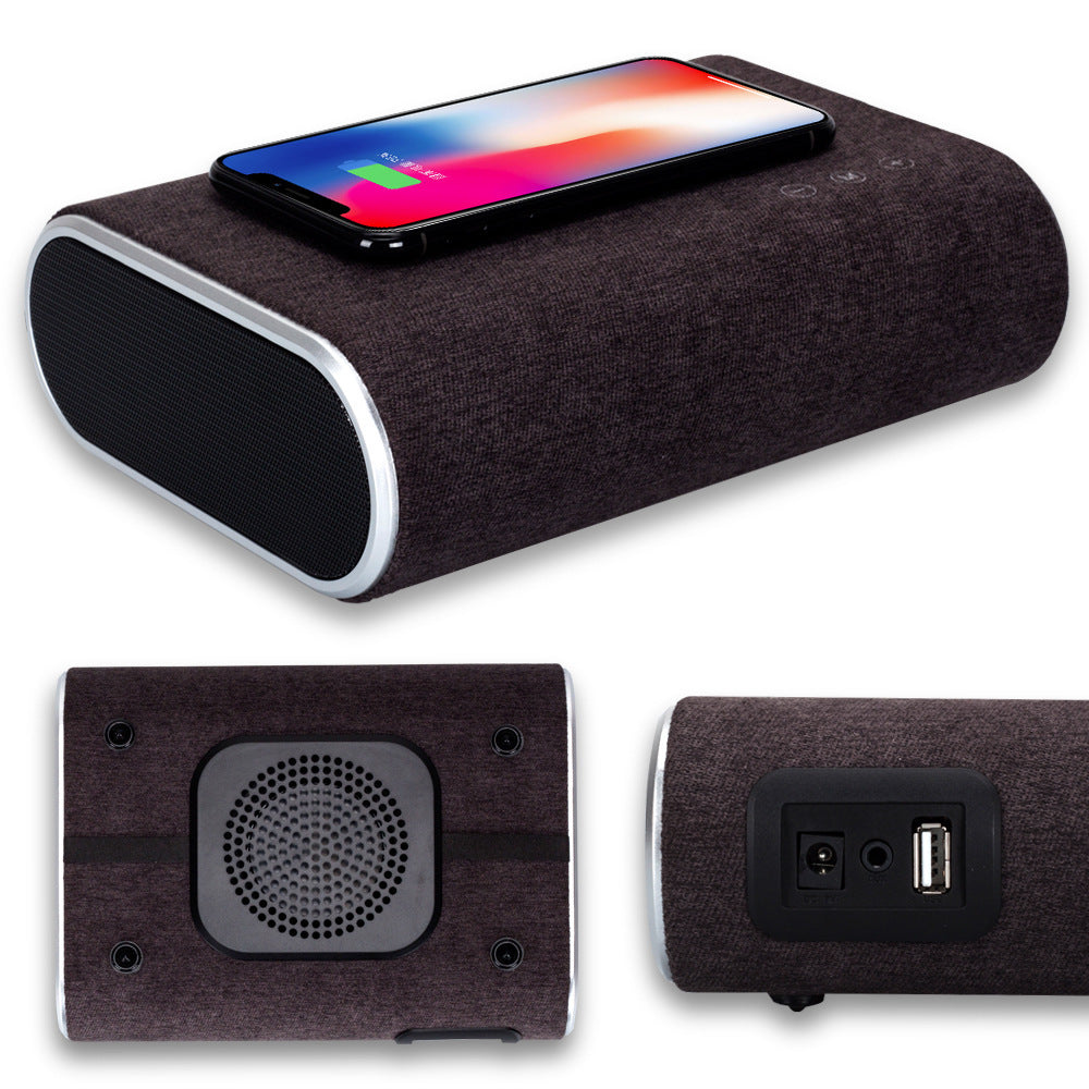 Wireless Bluetooth Speaker with Charger featuring a sleek design and phone charging capacity