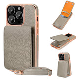iPhone 14/14-Pro/14+/14-Pro-max|Other Models|Litchi-pattern Lanyard Case/Wallet
