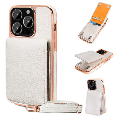 iPhone 14/14-Pro/14+/14-Pro-max|Other Models|Litchi-pattern Lanyard Case/Wallet - StoreFour